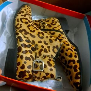 Leopard Print Ankle Boots